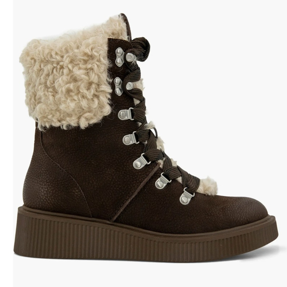 Gentle Souls by Kenneth Cole Women's Behann Alpine Lace-up Boots Size 9.5